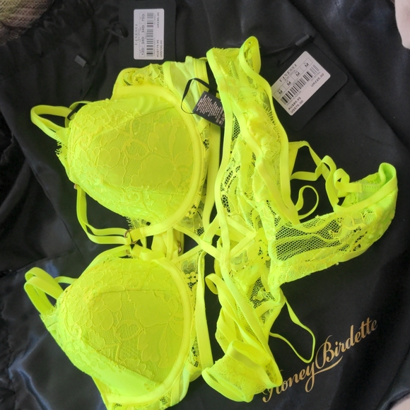 Honey Birdette Intimates & Sleepwear Honey Birdette Yellow Vanessa